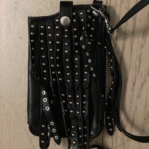 Free people fringe phone holder crossbody